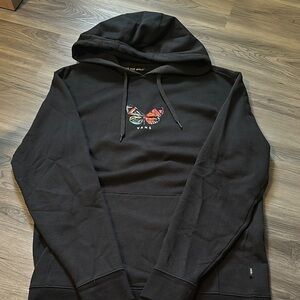 Vans Black Hoodie with Butterfly Embroidery